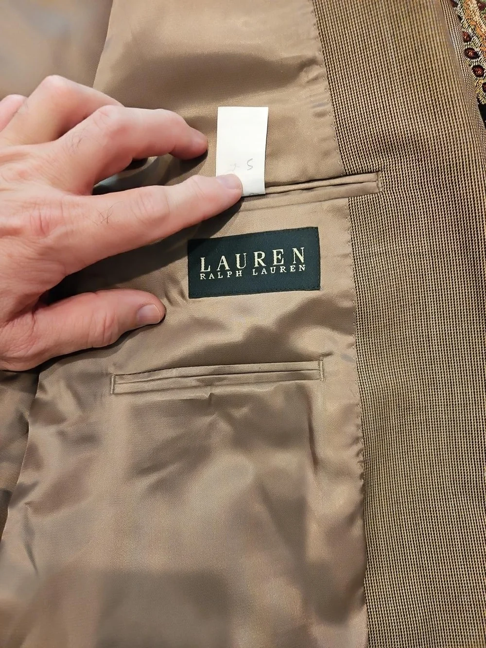 Ralph Lauren Men's Light Tan Two-Button Blazer